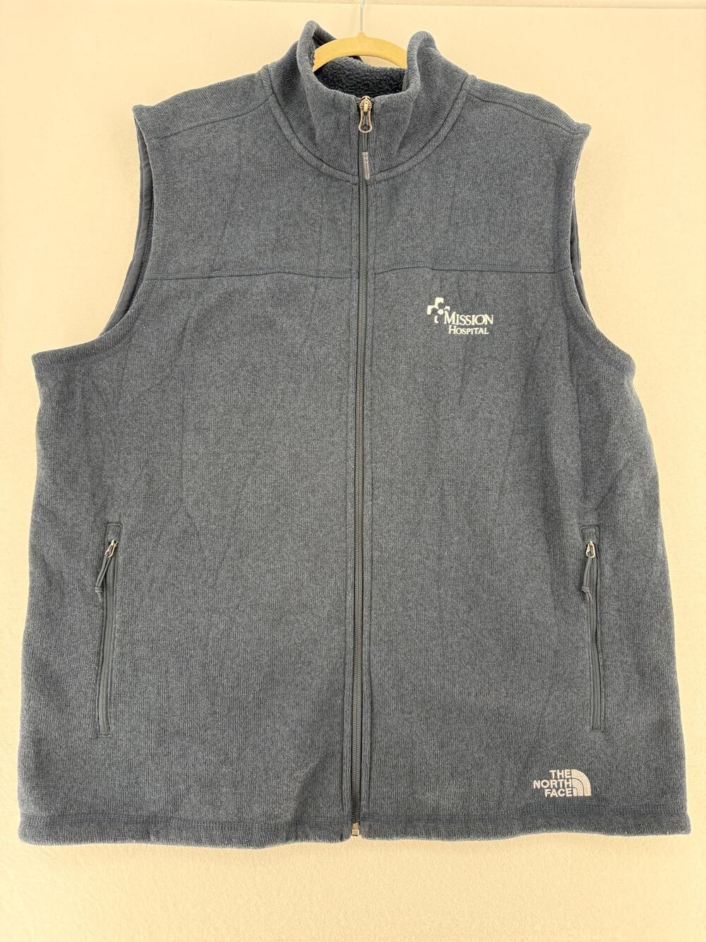 The North Face Sweater Fleece Vest Mens XXL Navy Mission Hospital NF0A47FA